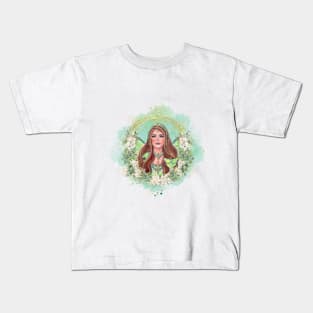 Luna moth Fairy art by Renee Lavoie Kids T-Shirt